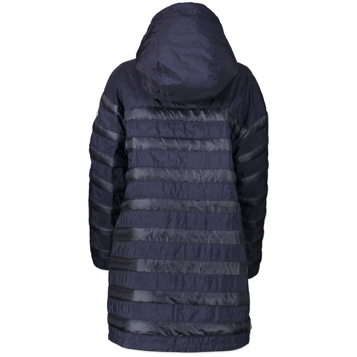 Shop safe online authentic second hand Moncler Blue Long Padded Coat in Size 4 in very good condition at the right price.
