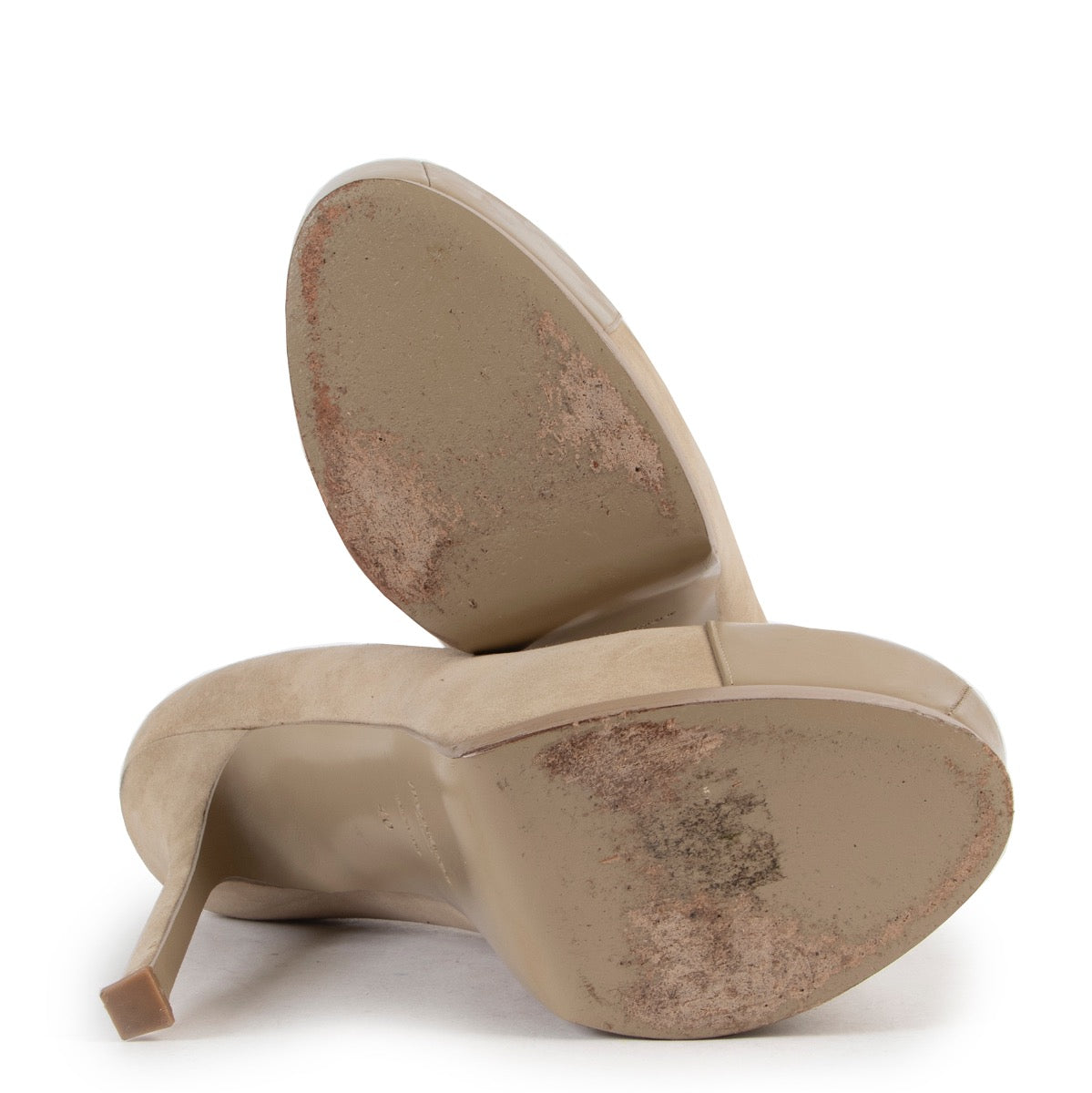 Saint Laurent Taupe Suede Pumps - Size 40