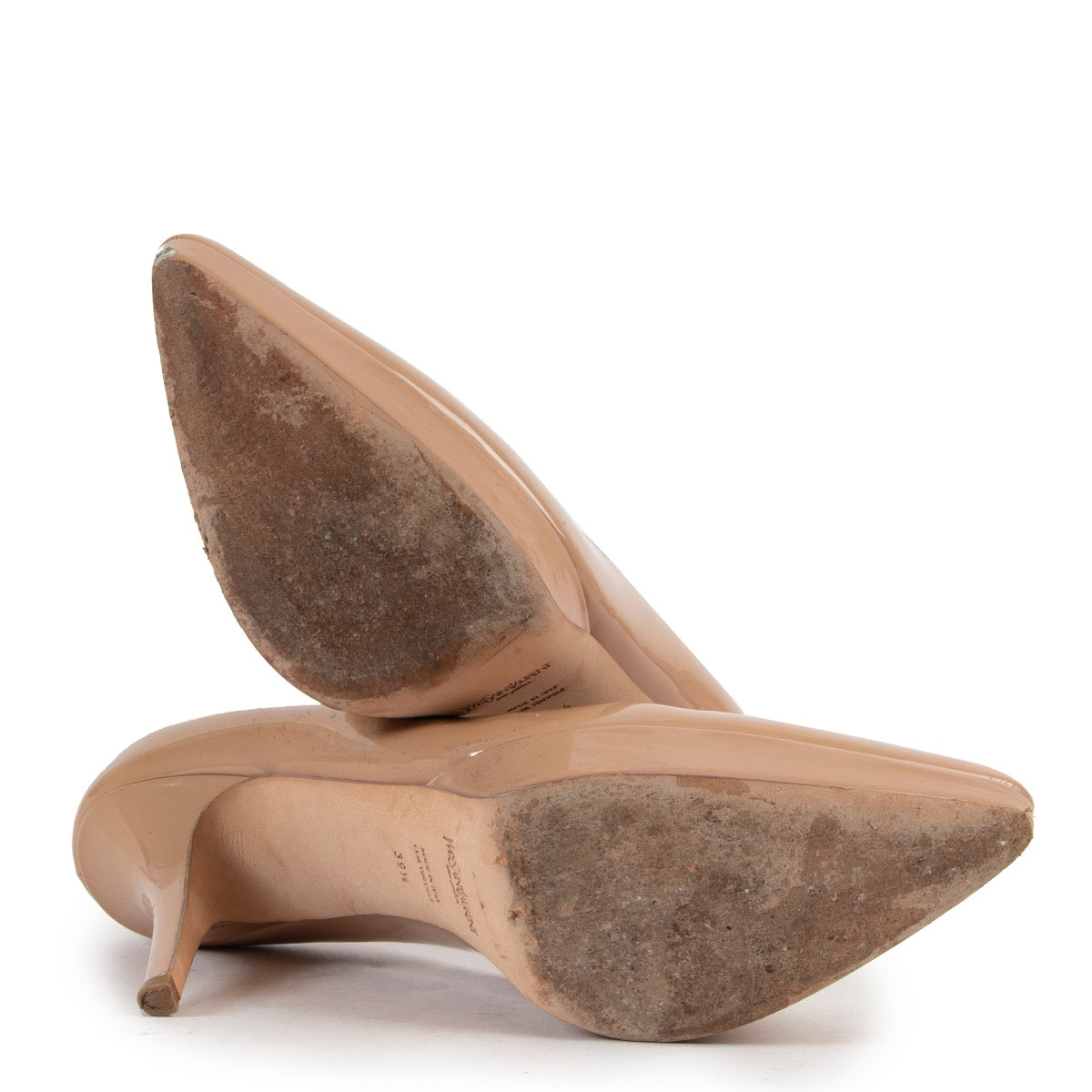 Saint Laurent Beige Lakleren Pumps - Maat 39,5