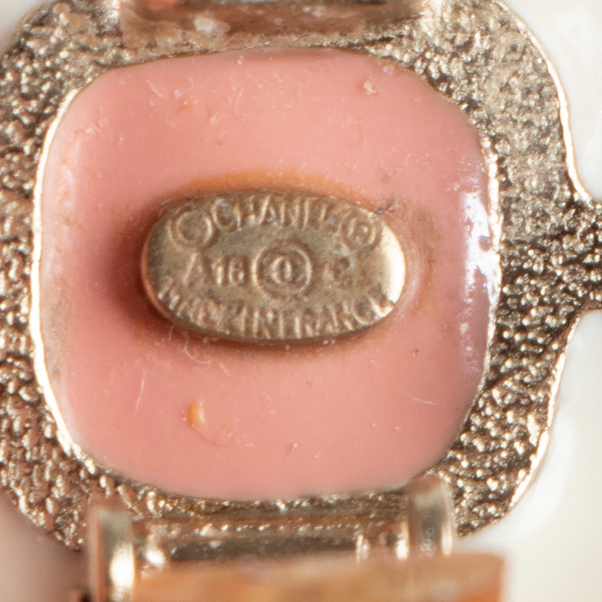 Chanel Pink Flower Clip On Earrings