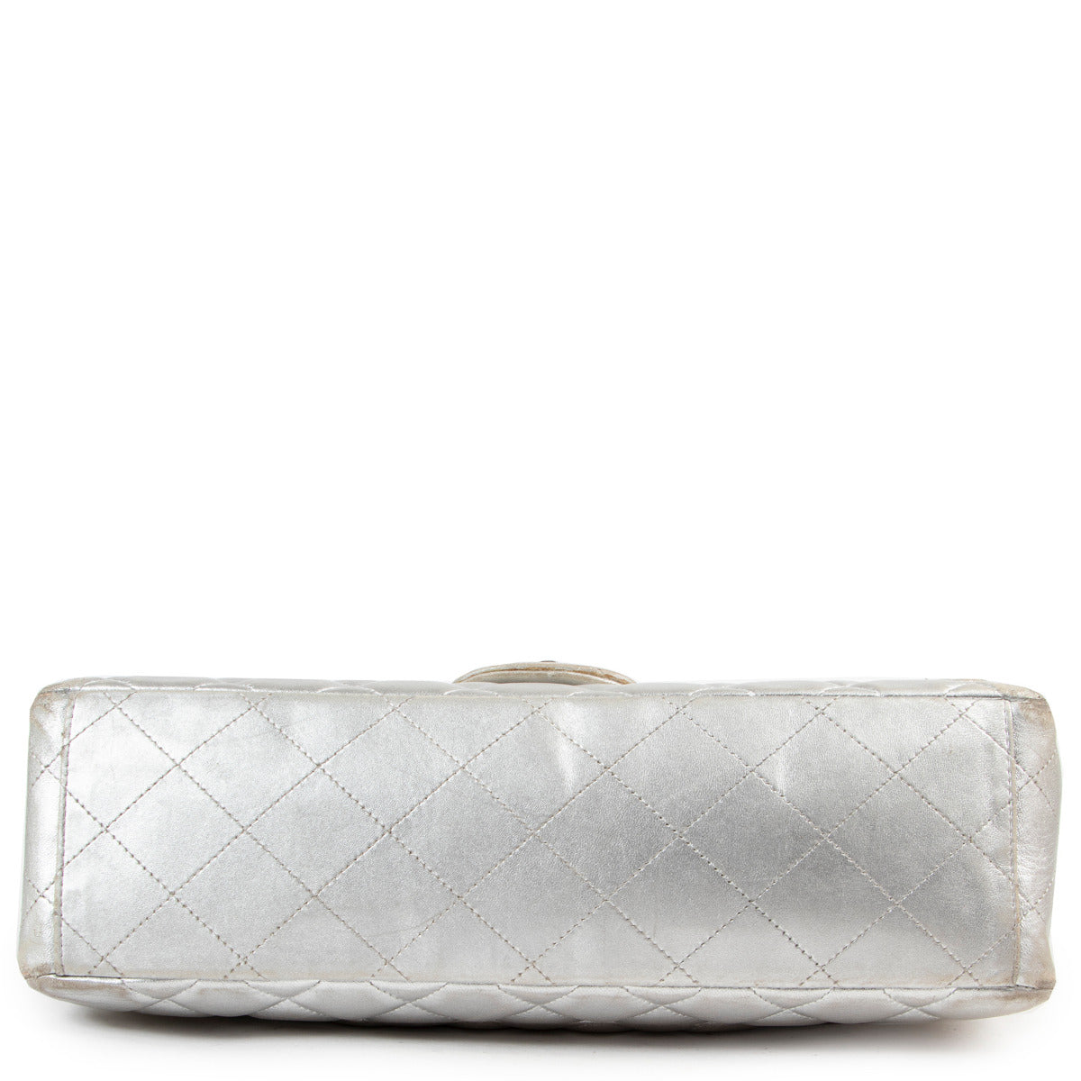 Chanel Zilver Lamsleren Maxi Classic Kleptas