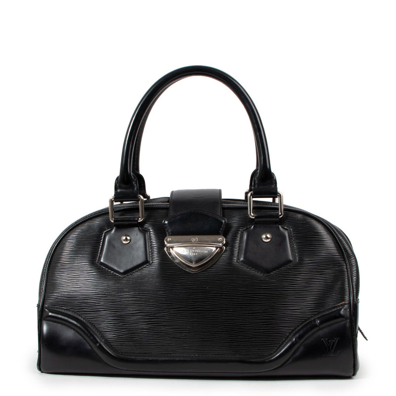 Louis Vuitton Black Epi Leather Montaigne Bowling Bag