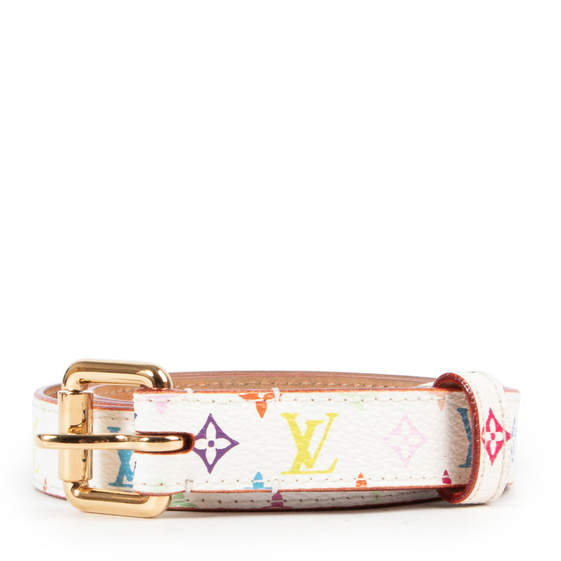 Louis Vuitton Monogram White Murakami Riem - maat 80