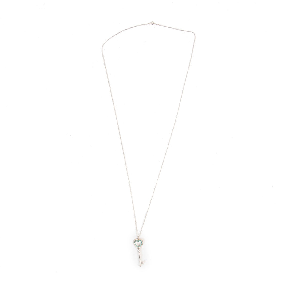 Shop safe online authentic Tiffany & Co Silver Key Necklace at the right price at Labellov.com.