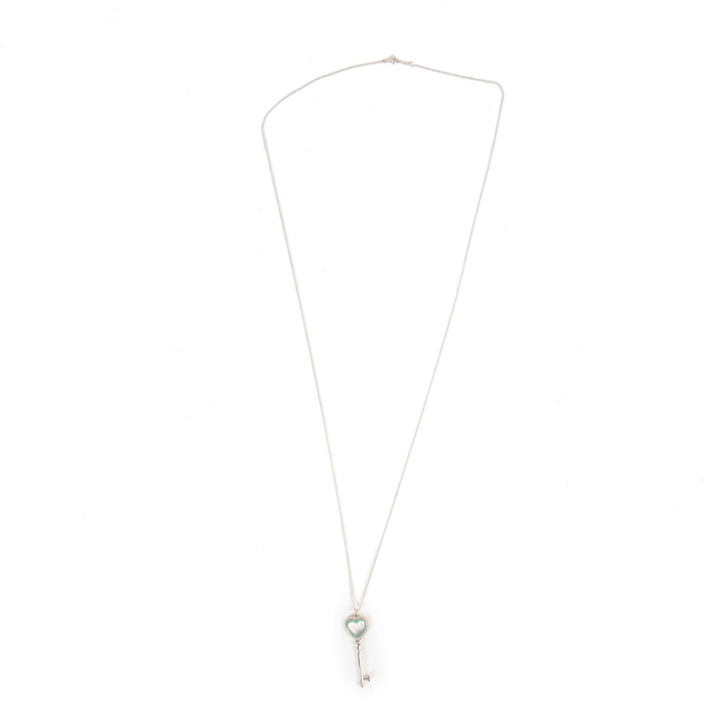 Shop safe online authentic Tiffany & Co Silver Key Necklace at the right price at Labellov.com.