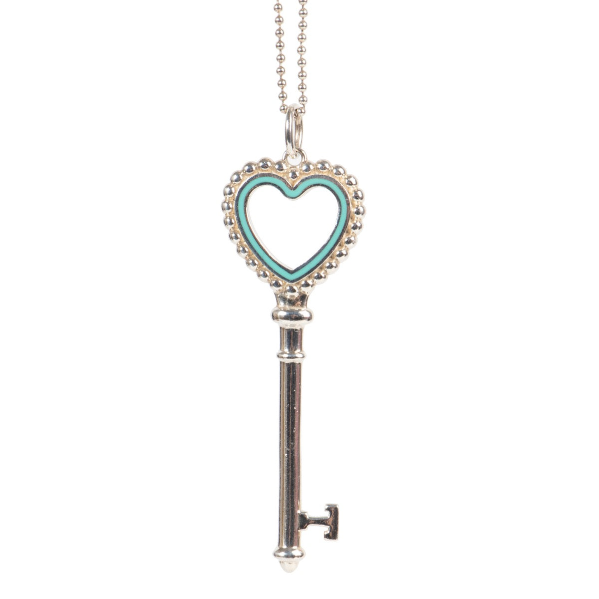 Shop safe online authentic Tiffany & Co Silver Key Necklace at the right price at Labellov.com.