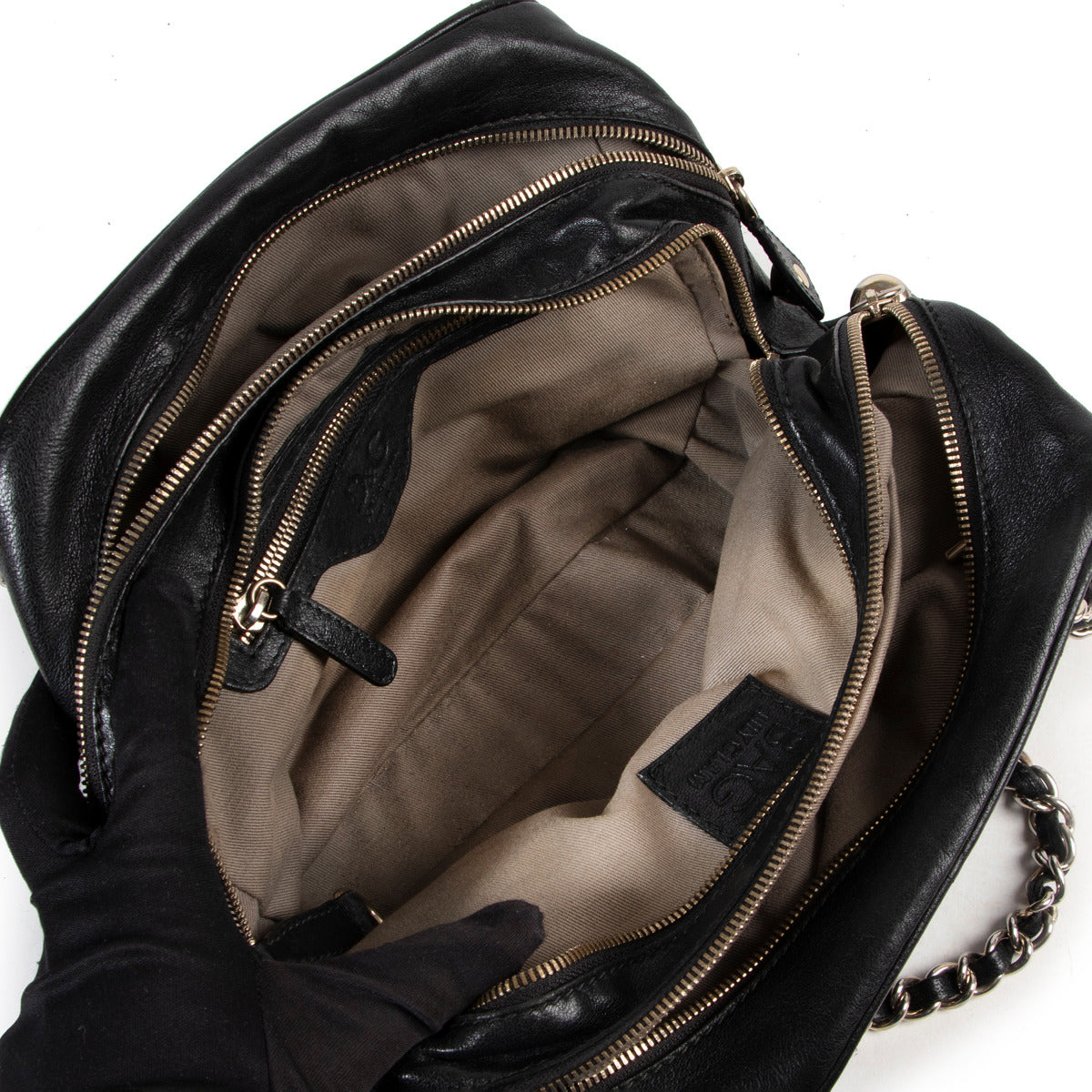 Dolce & Gabbana Black Lily Matelassé Shoulder bag
