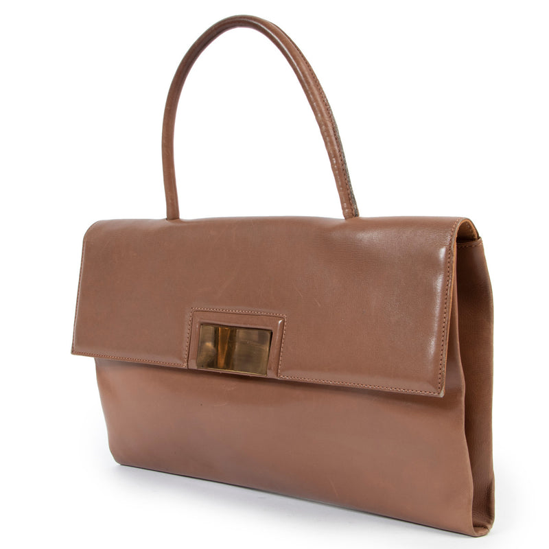 Delvaux Brown Top Handle Bag for the best price available at Labellov secondhand luxury