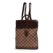 Shop safe online authentic second hand Louis Vuitton Damier Soho Backpack in very good preloved condition and at the right price at Labellov.com.