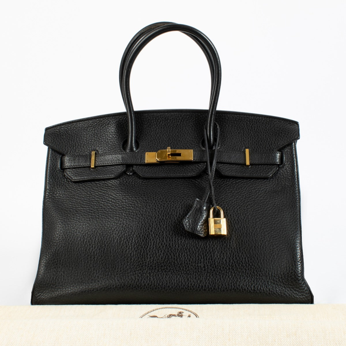 2012 Hermès Birkin 35 Black Clemence GHW