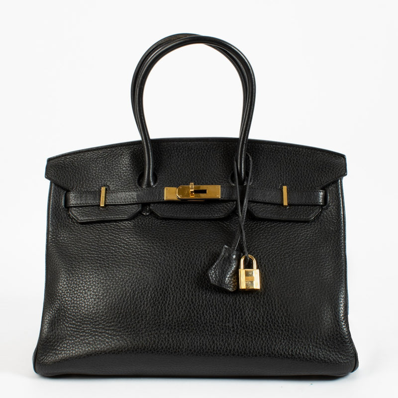 2012 Hermès Birkin 35 Black Clemence GHW