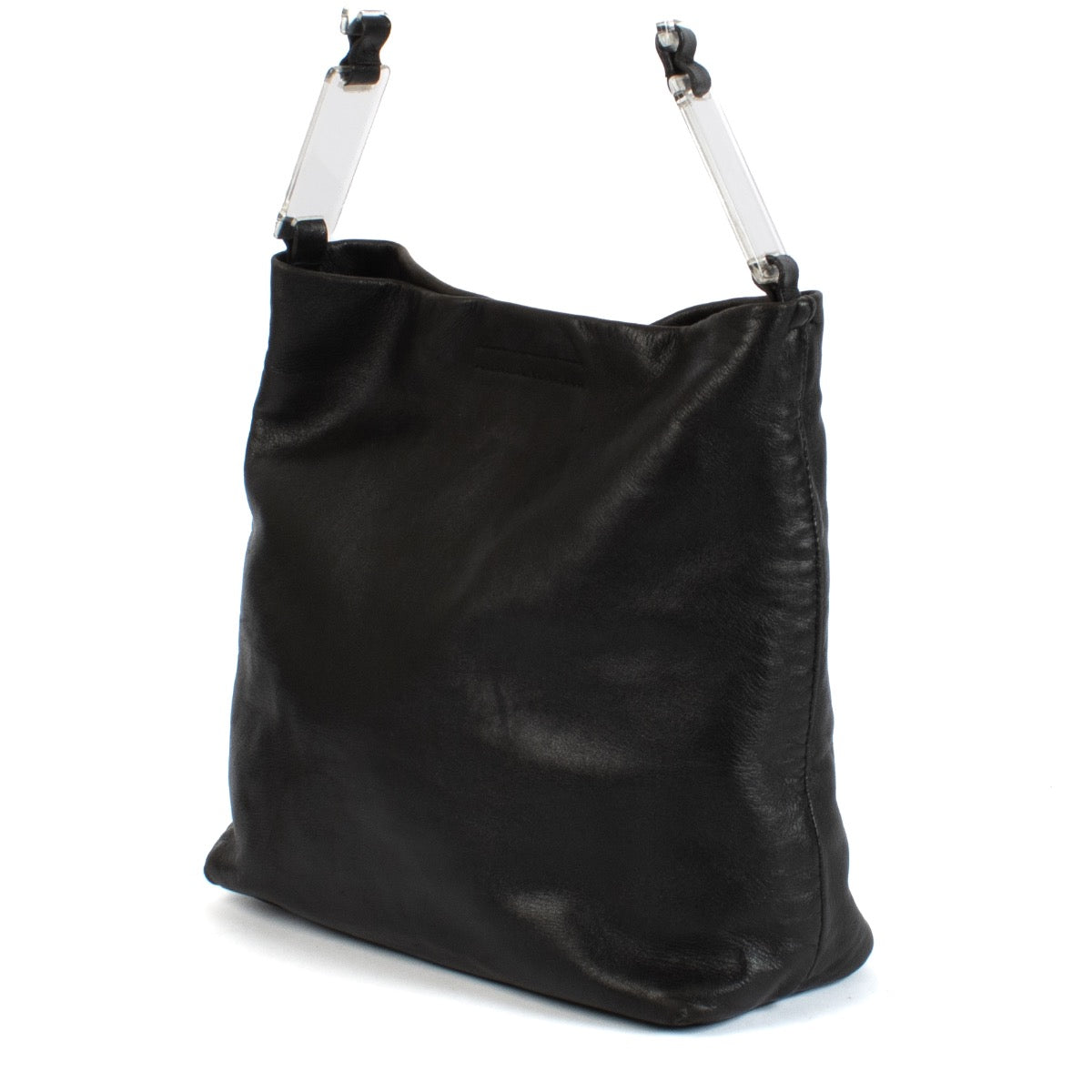 shop 100% authentic second hand Prada Black Leather Shoulder Bag on Labellov.com