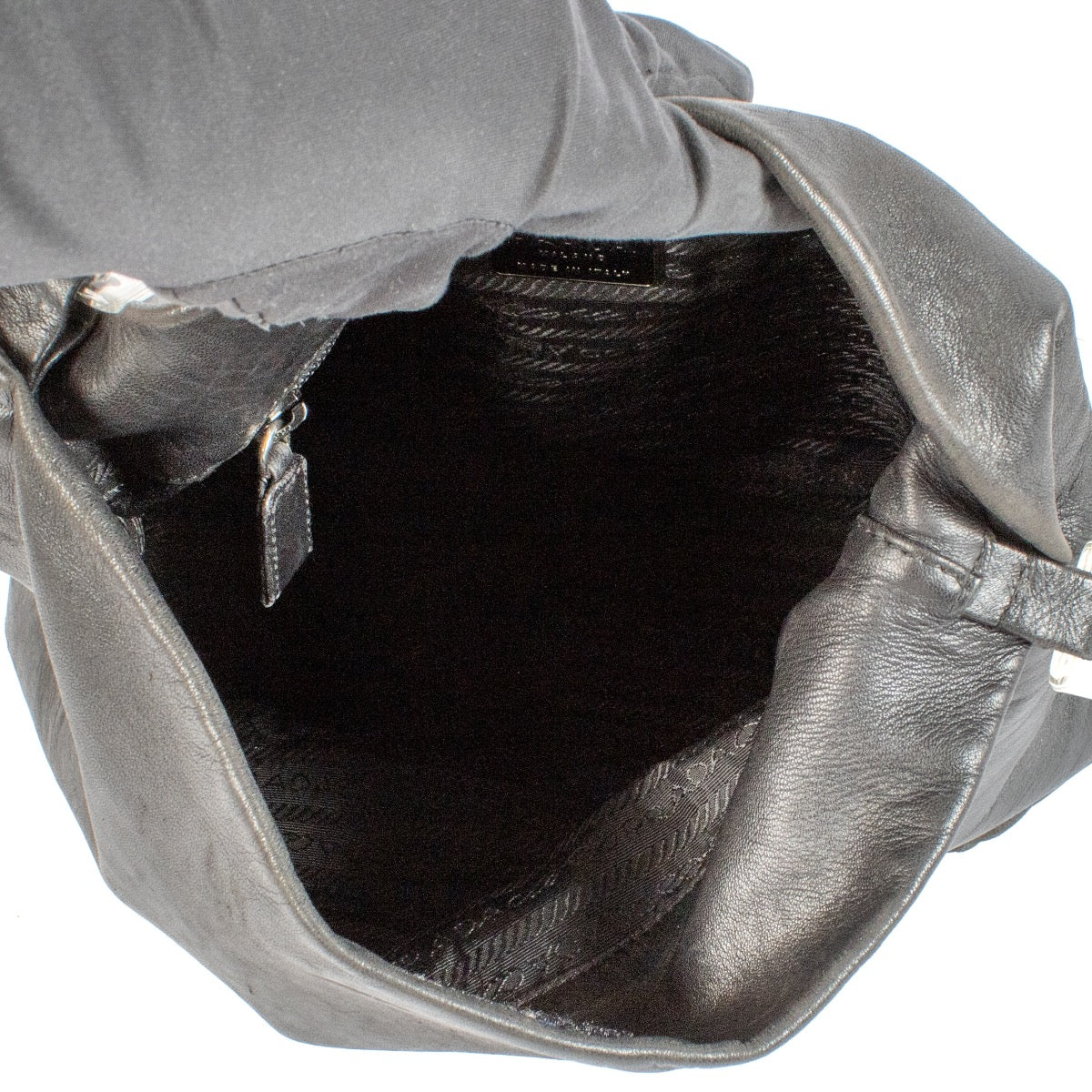 shop 100% authentic second hand Prada Black Leather Shoulder Bag on Labellov.com