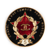 Shop safe online an authentic second hand Chanel Burgundy 29 Rue Cambon Brooch in very good condition and at the right price at Labellov.Com.
