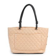 Koop veilig Chanel Beige Ligne Cambon Tote Bag