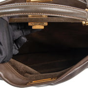 Shop safe online authentic second hand Fendi Khaki Peekaboo Large Shoulder bag at the right price and in very good preloved condition at Labellov.com.