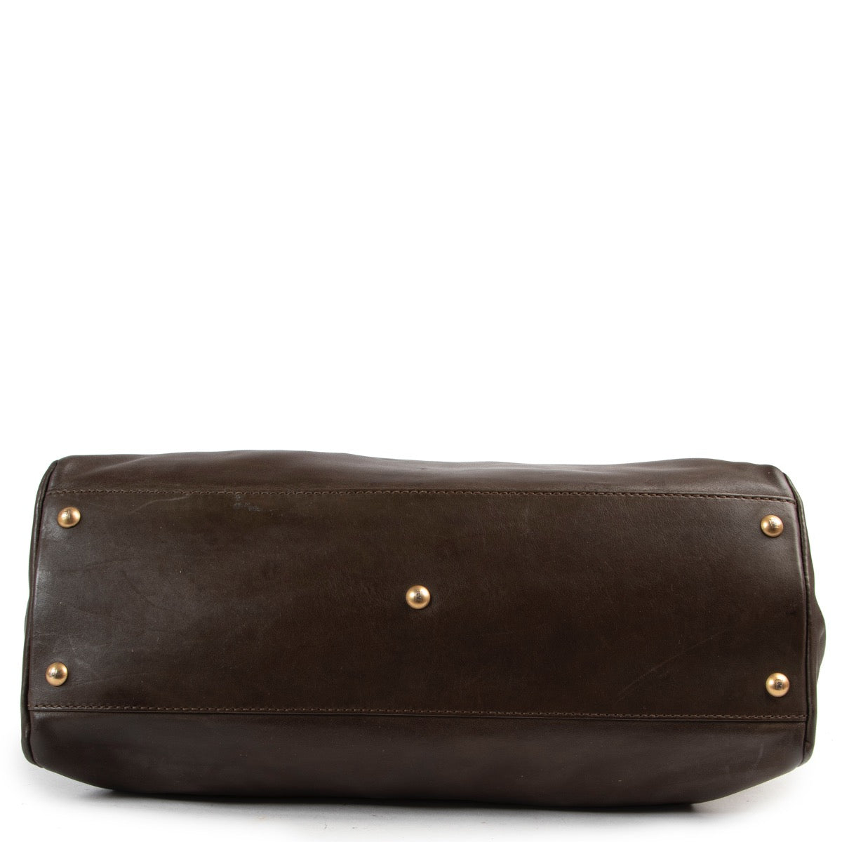 Shop safe online authentic second hand Fendi Khaki Peekaboo Large Shoulder bag at the right price and in very good preloved condition at Labellov.com.