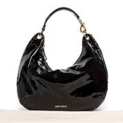Designer bag by Jimmy Choo in shiny black