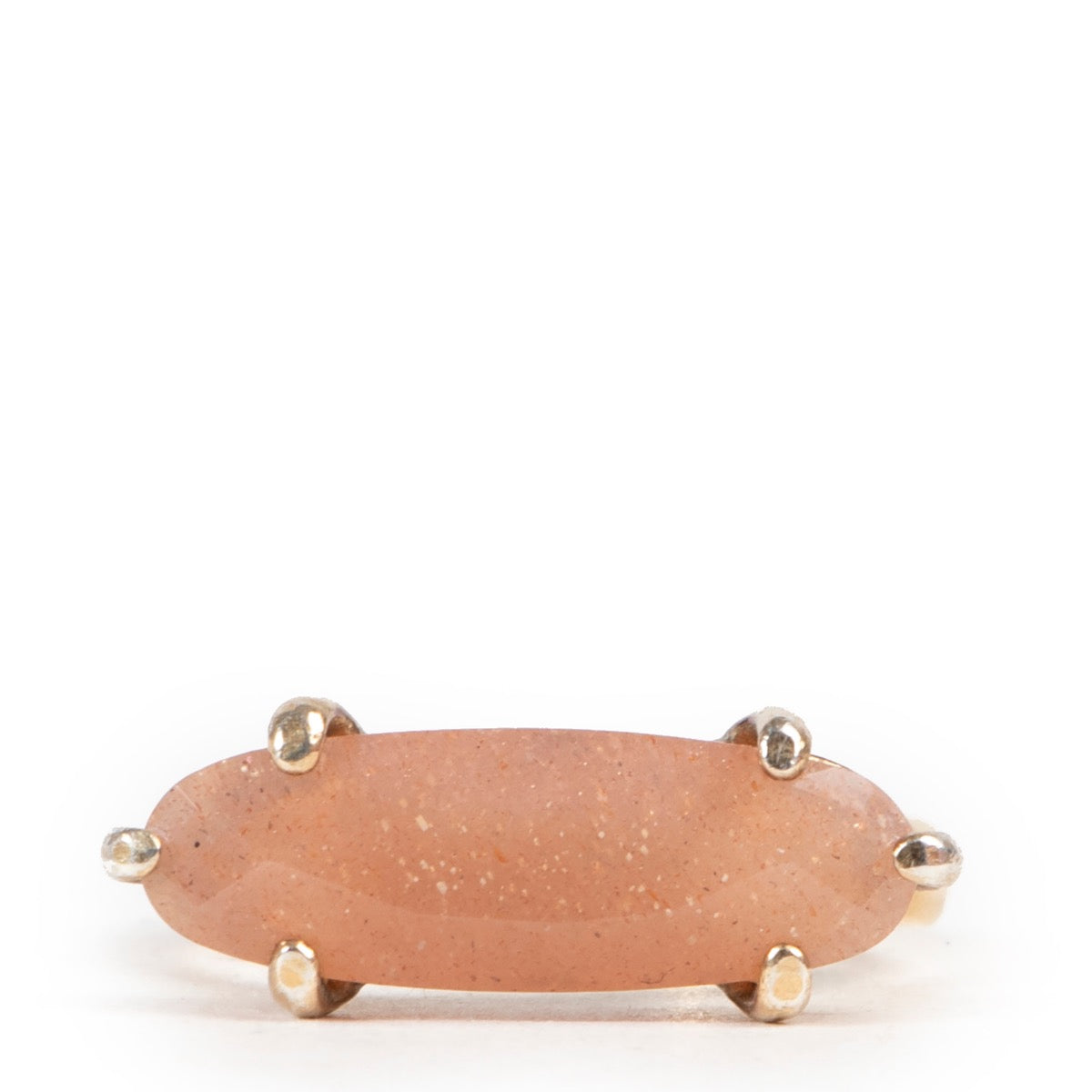 Shop safe online an authentic Wouters & Hendrix Gold Pink sunstone Stone Ring in size 56 at Labellov.Com.