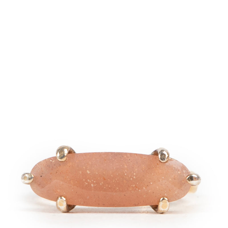Shop safe online an authentic Wouters & Hendrix Gold Pink sunstone Stone Ring in size 56 at Labellov.Com.