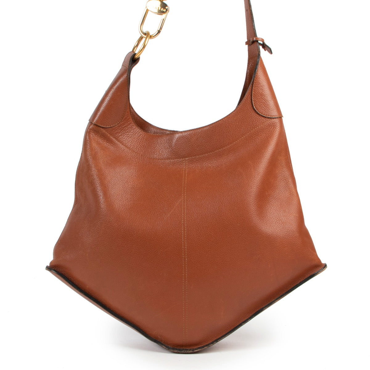 Delvaux Cognac Satan Shoulder bag on safe website