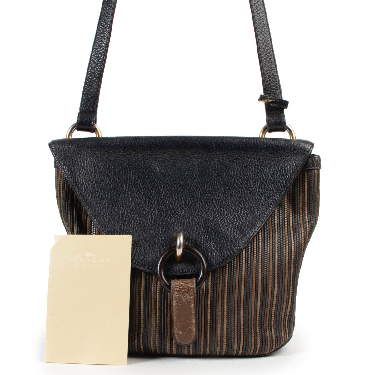 Delvaux Toile De Cuire Crossbody Bag