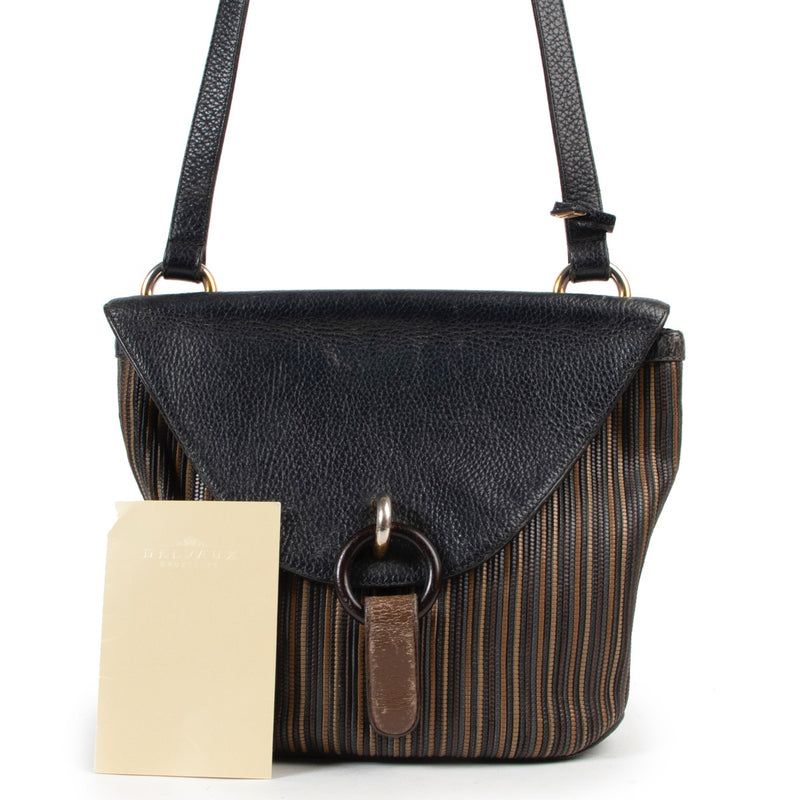 Delvaux Toile De Cuire Crossbody Tas