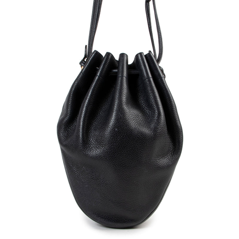 Delvaux Blue Leather Bucket Bag