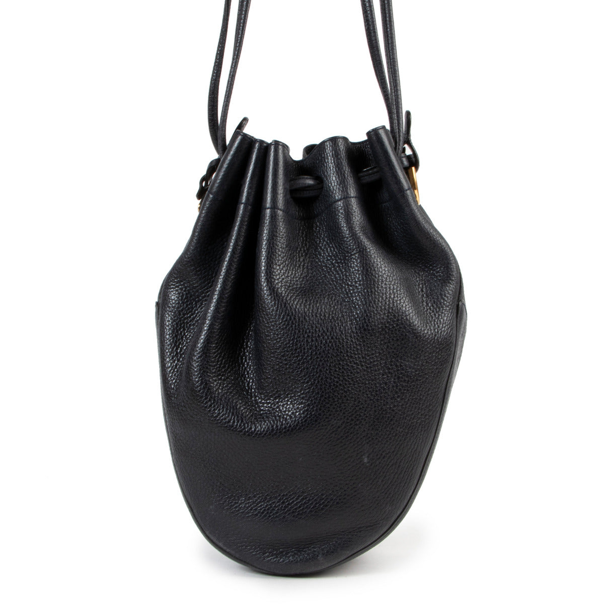 Delvaux Blue Leather Bucket Bag
