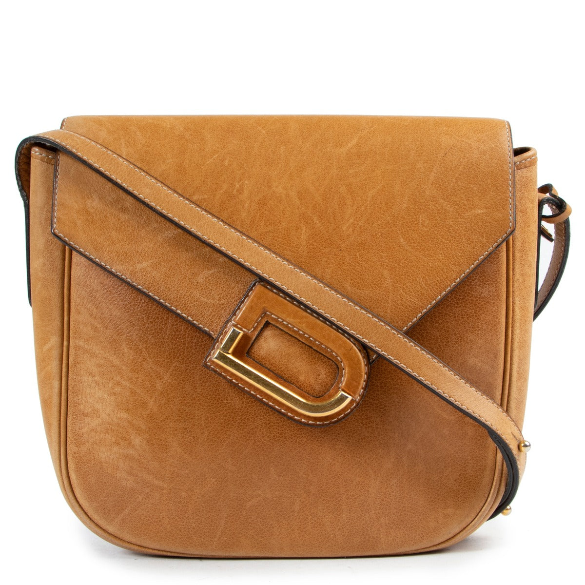 Delvaux Beige Leather Crossbody Bag