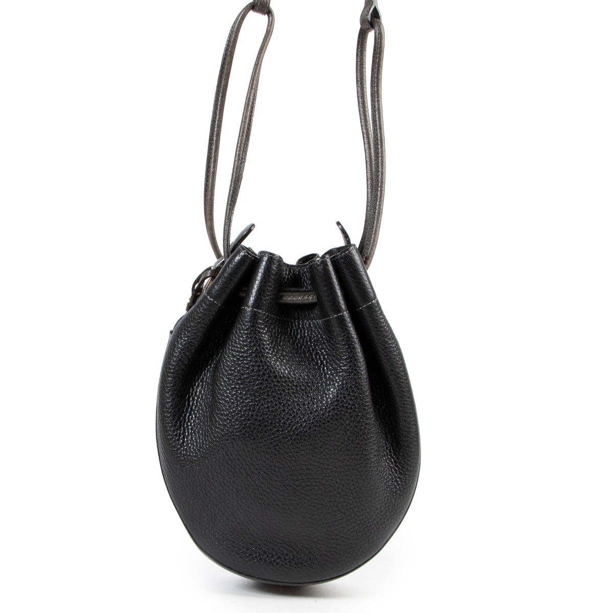 Delvaux Black Crossbody Bucket