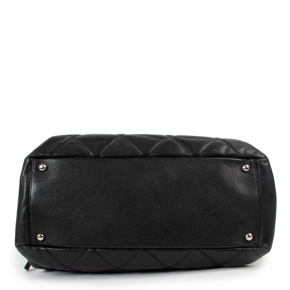 authentic second hand Chanel Timeless CC Black Shopping Tote Bag at Labellov