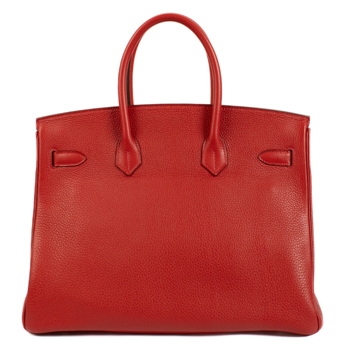 shop 100% authentic second hand Hermès Birkin 35 Rouge Casaque Clemence Taurillon PHW on Labellov.com