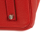 shop 100% authentic second hand Hermès Birkin 35 Rouge Casaque Clemence Taurillon PHW on Labellov.com
