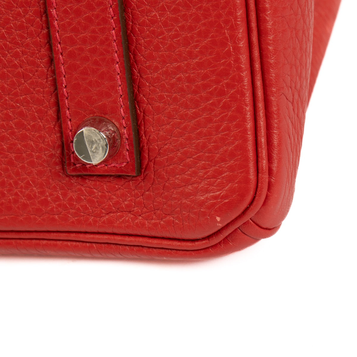 shop 100% authentic second hand Hermès Birkin 35 Rouge Casaque Clemence Taurillon PHW on Labellov.com