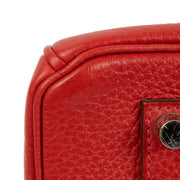 shop 100% authentic second hand Hermès Birkin 35 Rouge Casaque Clemence Taurillon PHW on Labellov.com