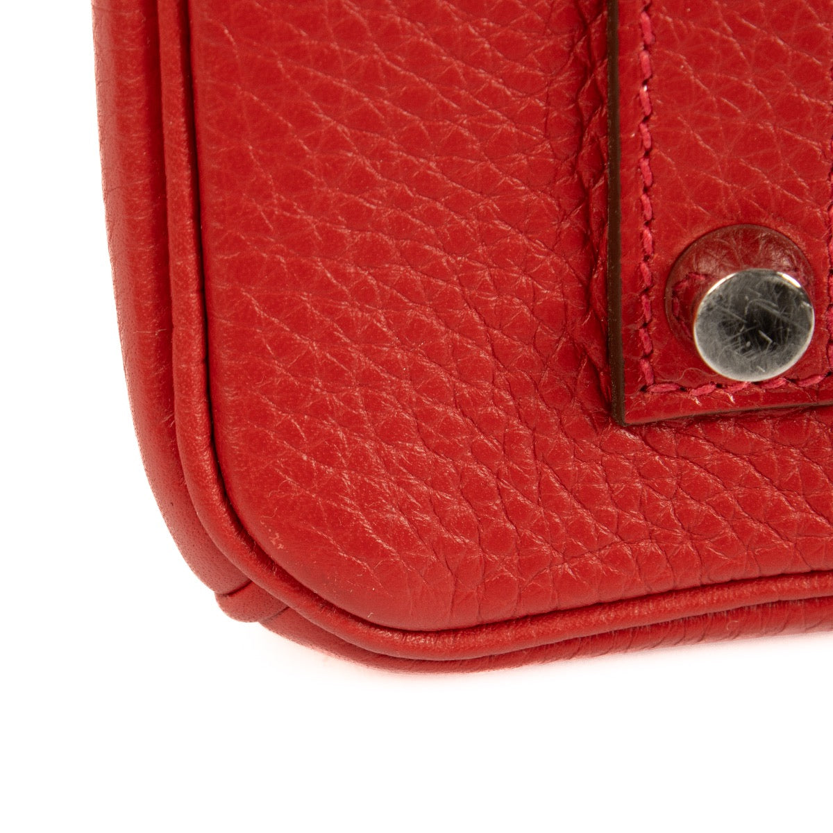 shop 100% authentic second hand Hermès Birkin 35 Rouge Casaque Clemence Taurillon PHW on Labellov.com