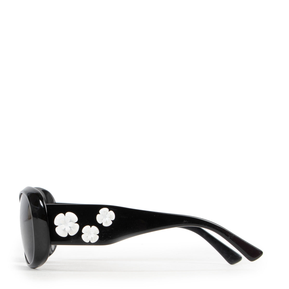 Chanel Black Camelia Sunglasses