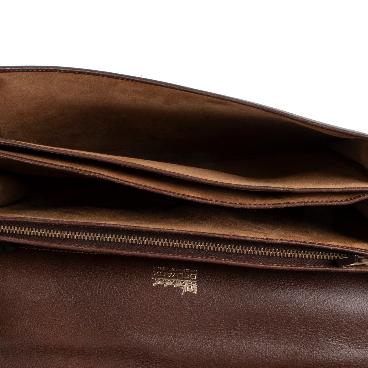 Delvaux Bruine Leren Crossbody Tas