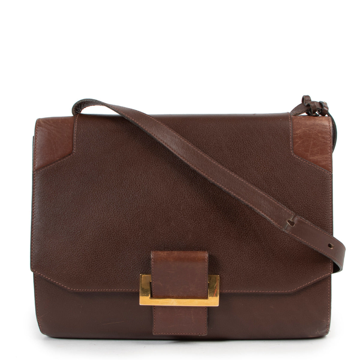 Delvaux Brown Leather Crossbody Bag
