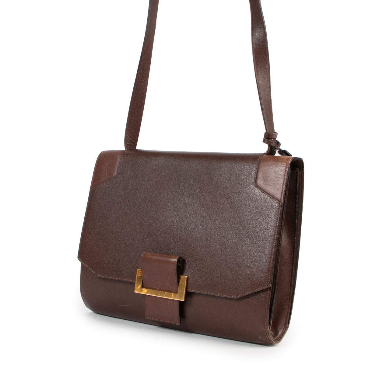 Delvaux Brown Leather Crossbody Bag
