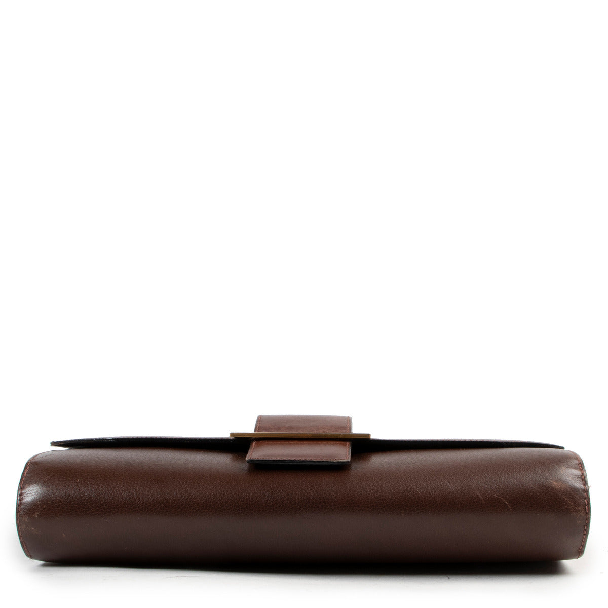 Delvaux Bruine Leren Crossbody Tas
