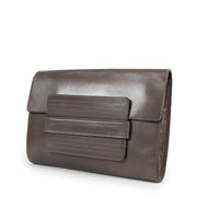 Shop safe online 100% authentic second hand Delvaux Grey Clutch in good preloved condition at Labellov Antwerp.