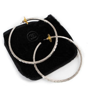 Shop authentic luxury designer vintage Chanel Silver Crystal Hoop Earrings at Labellov