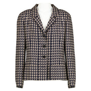 Chanel Spring 2001 Blue Houndstooth Blazer