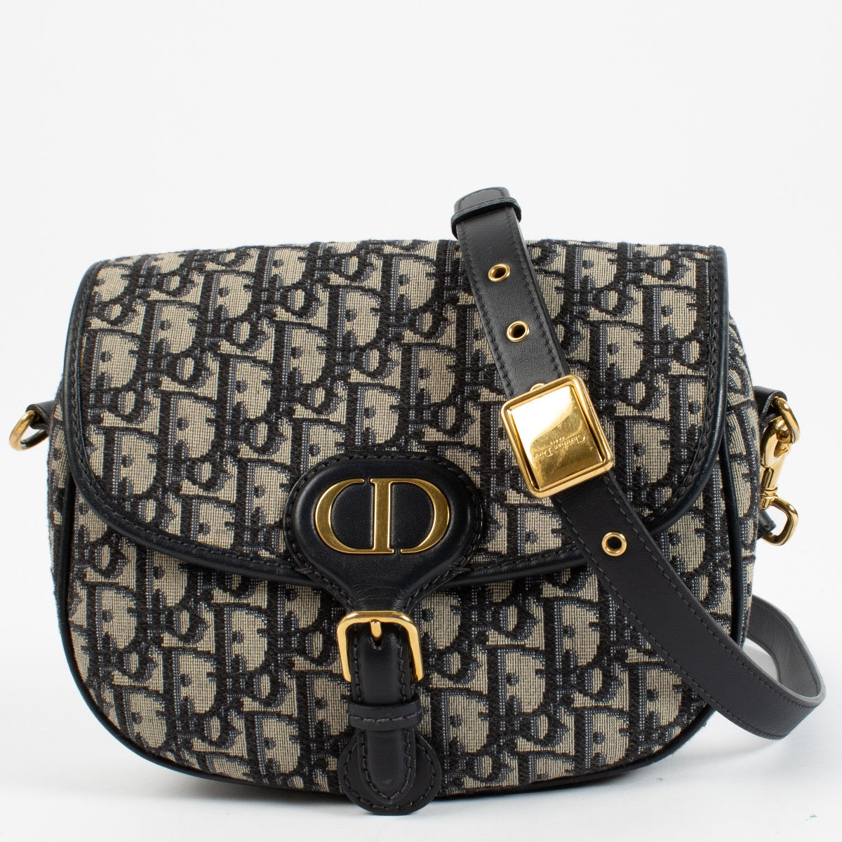 Christian Dior Blue Oblique Medium Bobby Bag