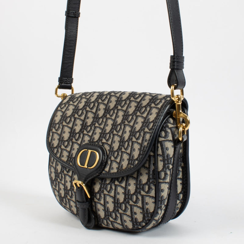 Christian Dior Blue Oblique Medium Bobby Bag