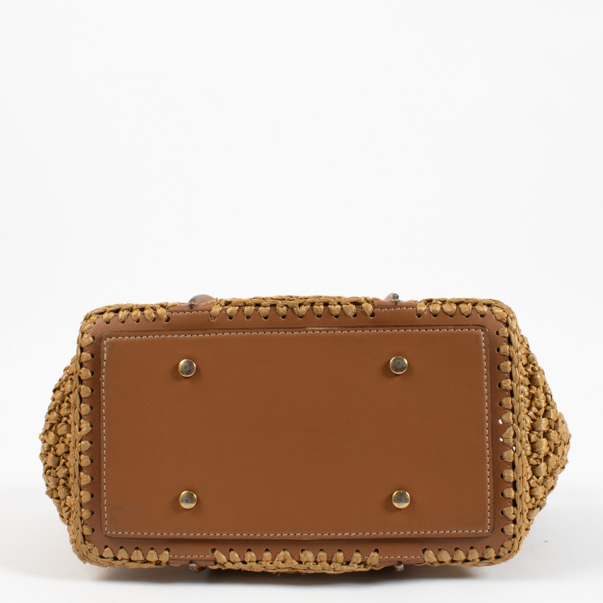 Tods Raffia T Timeless Bag