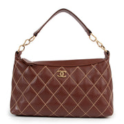 Chanel Tan Leather Quilted Shoulder Bag