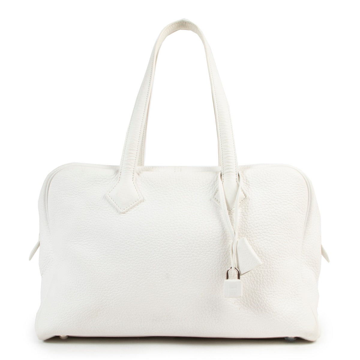 Hermès White Victoria Shoulder Bag